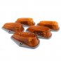 5Pcs Cab Roof Light Marker Amber Covers w/ Base Housing For 1980-1997 Ford F-150