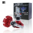 2x H1 LED Headlight Kit Bulbs Car Replacement DRL 50W 12000LM 6000K Cool White