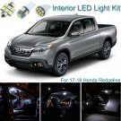 17pcs Xenon White Interior LED Light Package Kit Deal For Honda Redgeline 17-18
