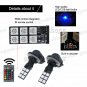 2pcs 12-SMD RGB Wireless 881 889 LED Fog Daytime Running Bulbs + Remote Control