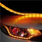 2pcs Tear Eye White & Amber Headlight Switchback LED Strip Light Turn Signal