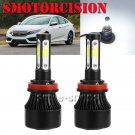 LED Headlight Kit H11 6K White 1900W 285000LM Low Beam For 2016-2017 Honda Civic