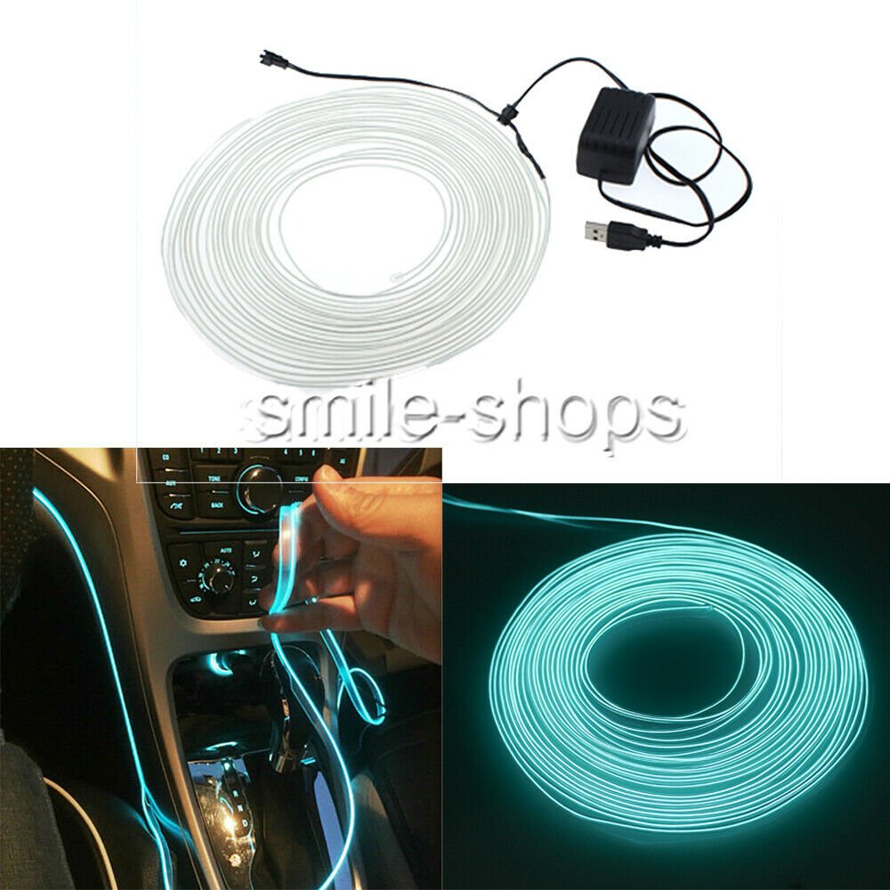 10M 12V Ice Blue EL-Wire Nice Cold light Neon Car Atmosphere Decor For Chevrolet
