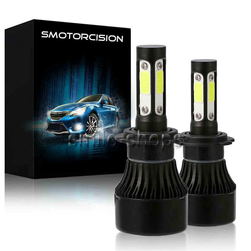 COB H7 LED Headlight High Low Fog Light Bulbs + Canbus Error Free Anti Flicker