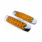 2 Red 2 Amber LED Sealed Side Marker Clearance Light Lamp Fish Shape Trailer 12V