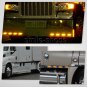 2 Red 2 Amber LED Sealed Side Marker Clearance Light Lamp Fish Shape Trailer 12V