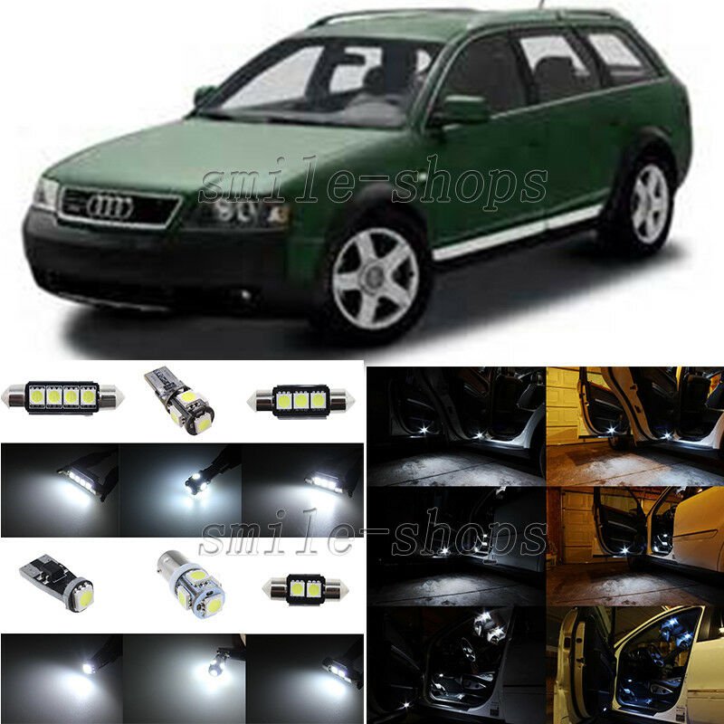 22pcs Error Free White LED Interior Light Package Fit For 01-05 Audi Allroad C5