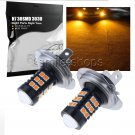 H7 Yellow Amber 30SMD 3030Chip LED For Car Fog Light Driving Bulbs DRL Lamp 2pcs