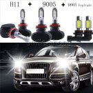 LED Headlight + Fog Light For 2009-2017 Dodge Ram 1500 2500 3500 4500 5500 150W