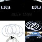 4pcs Angel Eyes Halo Light Ring White CCFL For BMW 3 Series E46 Non-Projector
