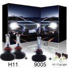 4x H11 9005 LED Headlight High Low Beam+Fog Light 9145 9140 For 15-17 Ford F-150