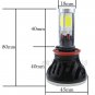 H11 H9 H8 80W Low Beam LED HID White Bulb Headlamp Kit For Chevy Tahoe 2015-2018
