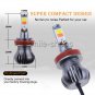 2PCS COB LED H11 H8 Bulbs 6000K & 8000K Dual Color Fog Light Lamps Flash Strobe