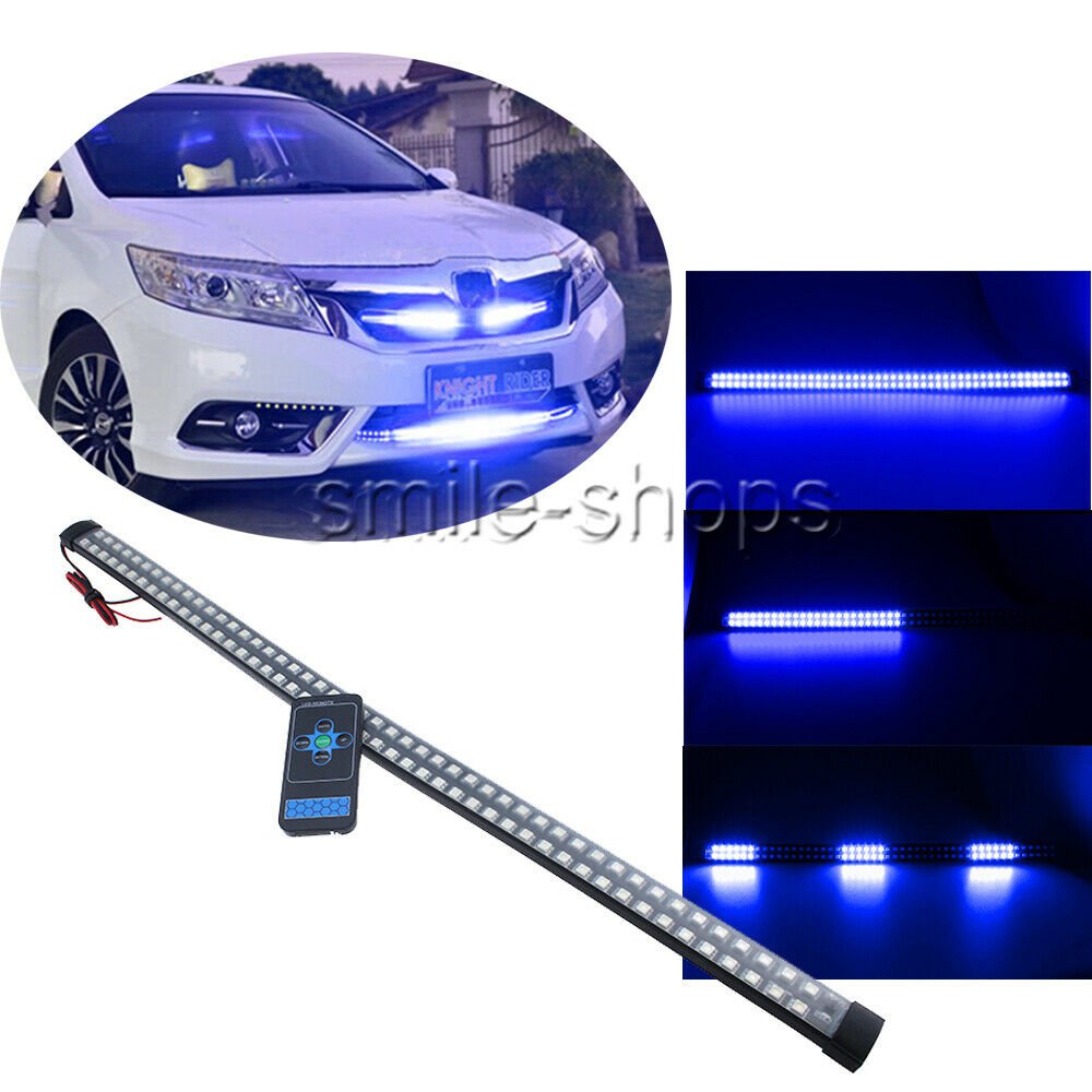 Bright Blue 96SMD LED Scanner Knight Rider Light Strip Car Motorcycle Decoration