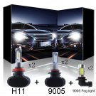 H11+9005+9145 LED Headlight High Low Beam+Fog Light For Ford F-150 15-17 6000K