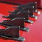10pcs Carbon Fiber Look Car EVO Style Exterior Roof Shark Fins Wing Spoilers Kit