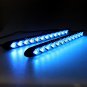 Universal Car DRL Flowing Ice Blue Strip Light Headlight Arrow Turn Signal Lamp