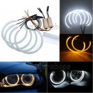4pcs Switchback Bright SMD LED Angel Eyes Halo Rings DRL For BMW E36 E38 E39 E46