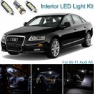 18pcs Bright White Interior LED Light Package Kit Deal For Audi A6 2005-2011