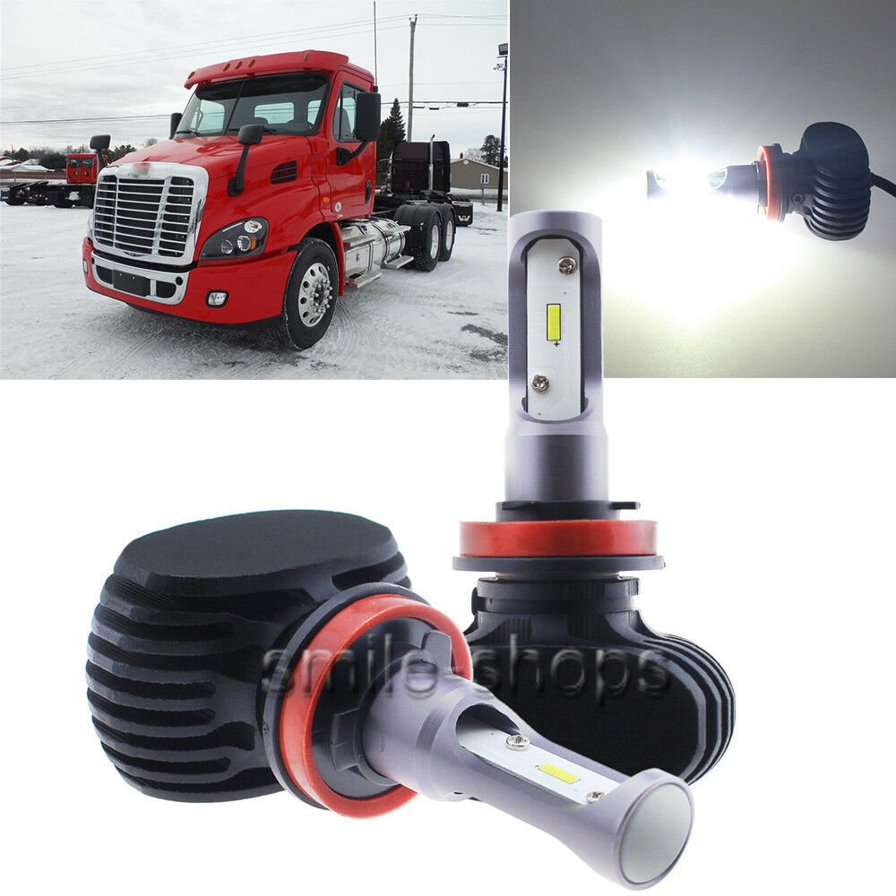 H11 50W CSP LED Headlight Upgrade Bulbs Kit For Freightliner Cascadia Brightest