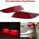 Red Lens LED Rear Bumper Reflector Brake Fog Light Lamp For Ford Focus 2012-2014