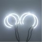 4 x Dual Color White Yellow SMD LED Angel Eye Halo Ring DRL For E53 X5 1999-2004