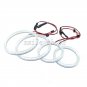 4 x Xenon White LED SMD Angel Eyes Halo Rings Lights For VW Golf MK4 1997-2003