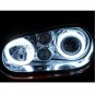 4 x Xenon White LED SMD Angel Eyes Halo Rings Lights For VW Golf MK4 1997-2003
