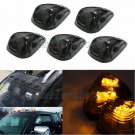 5pcs Smoke Cab Covers Amber LED Roof Top Marker Lights For 1999-2016 Ford F-250