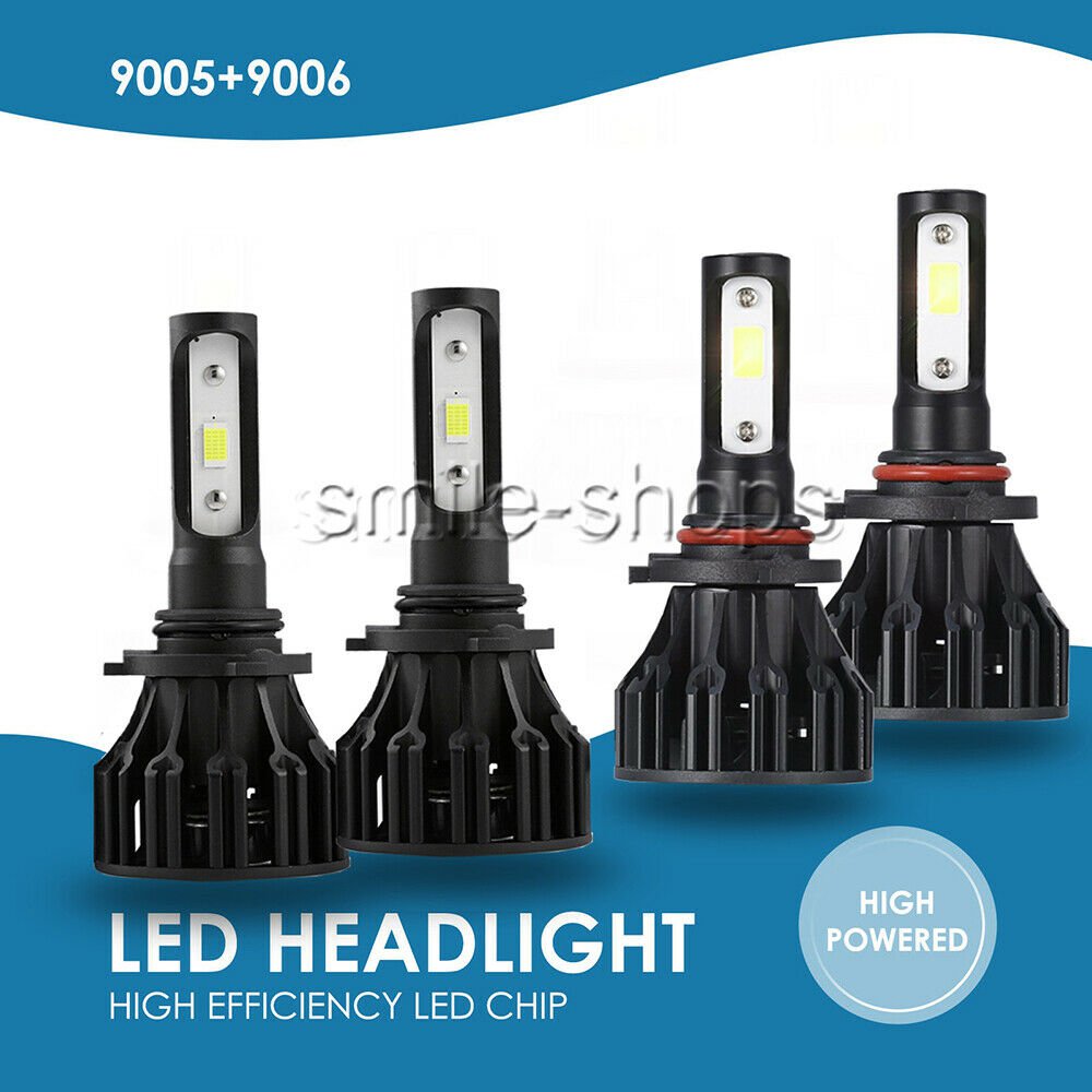 9005 9006 Combo LED Headlight Kit Fit Honda Civic 2004-2013 High/Low Beam Bulbs