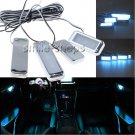 4Pcs Ice Blue LED Inner Door Handle Bowl Armrest Interior Atmosphere Decor Light