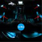 4Pcs Ice Blue LED Inner Door Handle Bowl Armrest Interior Atmosphere Decor Light