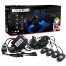 4x Pods RGB LED Rock Light Boat Offroad ATV Wireless Bluetooth Music Controller