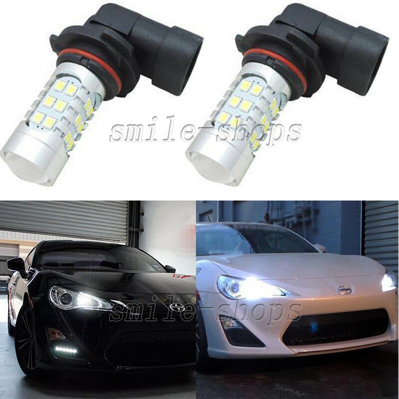 2pcs 9005 HB3 H10 27SMD White LED Fog Light Driving Daytime Running Light Bulbs