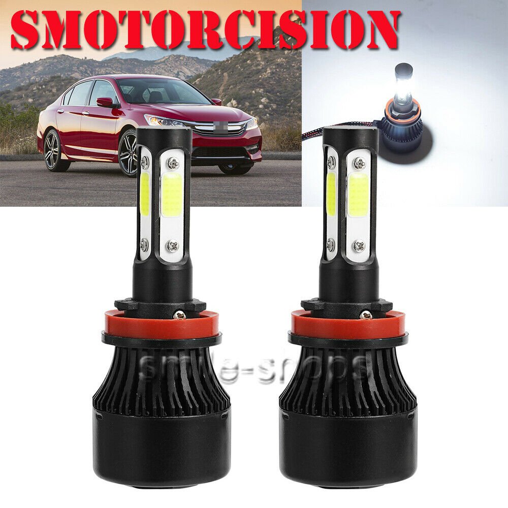 LED Headlight Kit H11 6K White 1900W Low Beam For Honda ACCORD (Coupe) 2008-2016