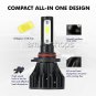 4PCS 9005 9006 LED Headlight Kit Combo Total 3240W 486000LM High Low Beam 6000K