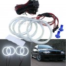 4pcs 6000K White Angel Eye Halo Ring Light Kit SMD LED For BMW E46 3 Series 2D