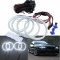 4pcs 6000K White Angel Eye Halo Ring Light Kit SMD LED For BMW E46 3 Series 2D