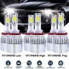 H11 H8 H9 Combo LED Headlight+Fog Light For 2016-2017 Toyota Tacoma 6000K White