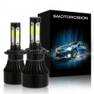 LED Headlight Kit H7 White 6K High Beam COB Bulb For HYUNDAI Santa Fe 2007-2019