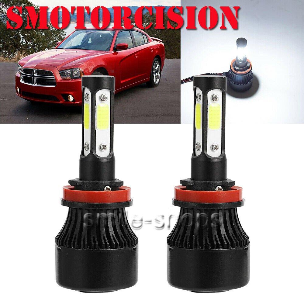 LED Headlight Kit H11 White 1900W 285000LM Low Beam For 2011-2014 Dodge Charger
