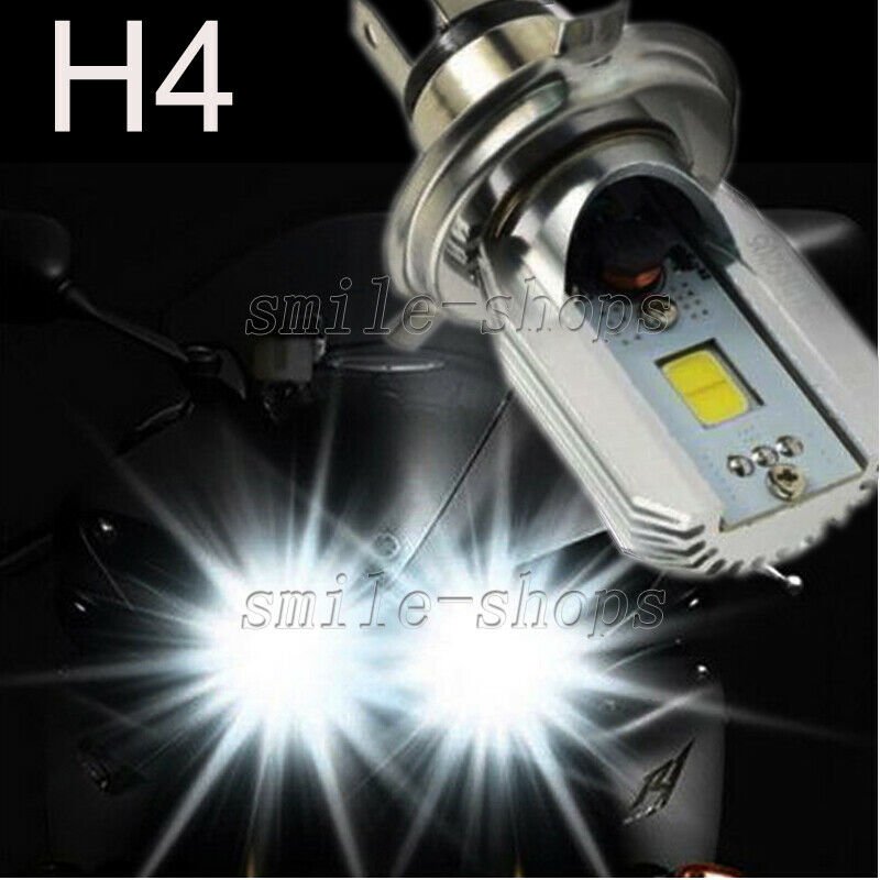 1pc 40W Hi/Lo H4 LED COB Motorcycle Headlight Motor Bike Fog Lamp Bright White