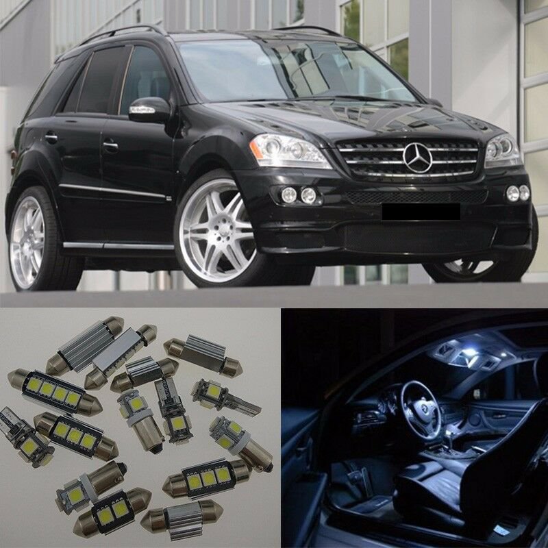 20&Atilde;�White LED Interior Light Package Kit Error Free for Benz MLClass W164 05-11