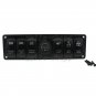 12V Car Marine Boat 6 Gang Rocker Switch Panel Circuit Breaker w/ LED Voltmeter