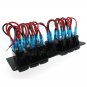 12V Car Marine Boat 6 Gang Rocker Switch Panel Circuit Breaker w/ LED Voltmeter