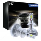 COB H7 60W 8000LM 2-Sides LED Headlight Kit High or Lo Light Bulb 6000K Car 2X