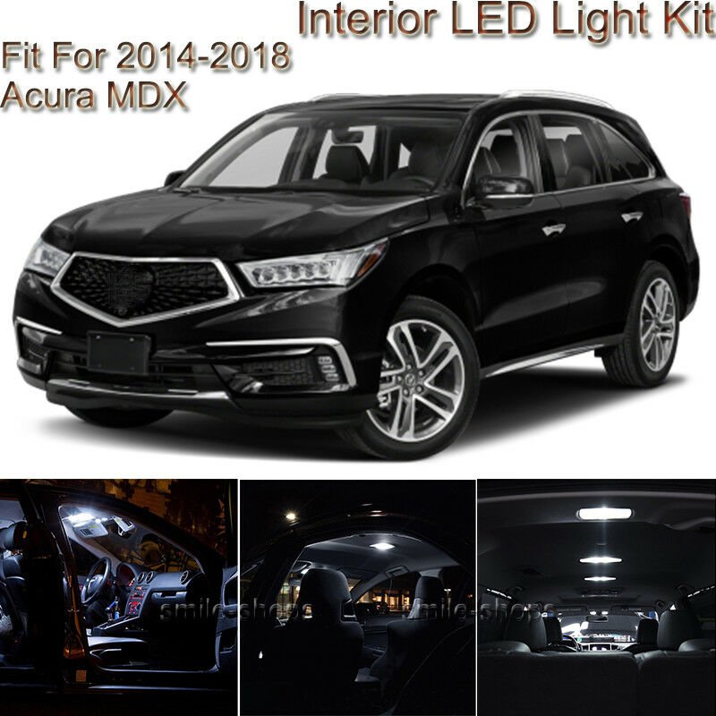 14pcs White Interior LED Light Package Kit Fit For 2014 2015 2016-2018 Acura MDX