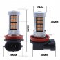2x H11 H8 Purple Pink High Power 92-SMD LED Lens Bulbs For Car Truck Fog Lights