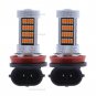 2x H11 H8 Purple Pink High Power 92-SMD LED Lens Bulbs For Car Truck Fog Lights