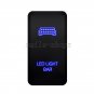 Push Switch Blue LED Light Bar + 5V 2.1A Dual USB For Toyota FJ Cruiser Fortuner